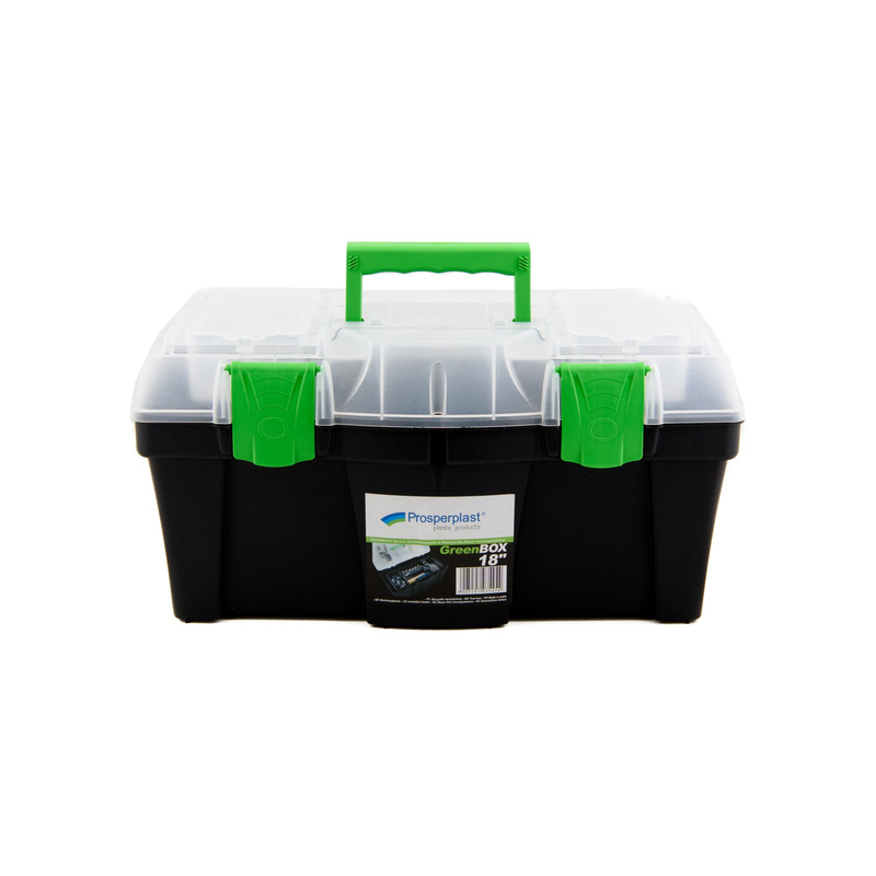 Plastový kufr na nářadí GREENBOX zelený 458x257x227