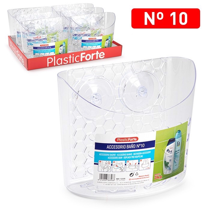 Plastic Forte Plastový závěsný koš do koupelny 10,5x20,2x16,5cm (6ks/bal)