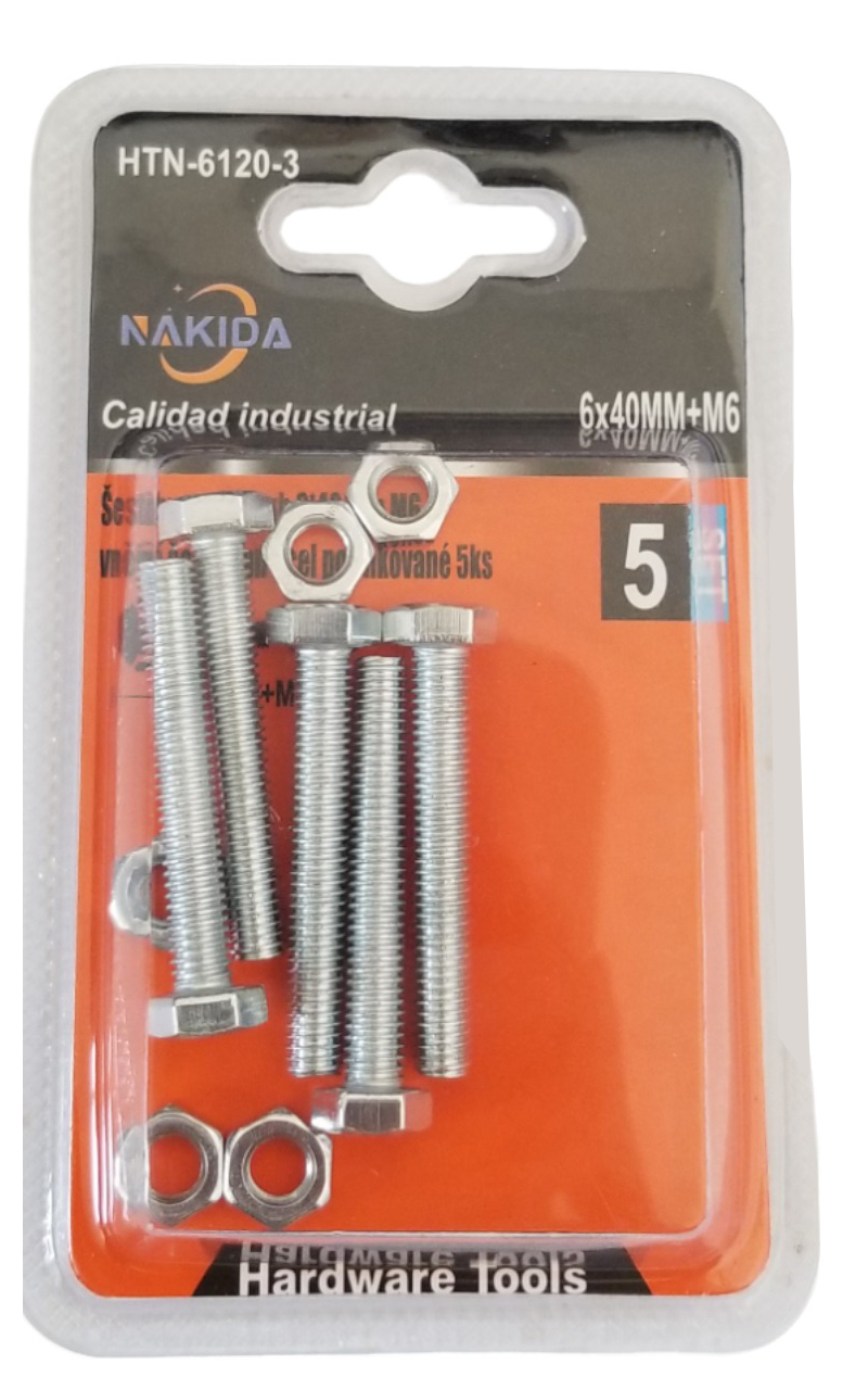 Šestihranný šroub 6x40mm M6 5ks (12set/bal)