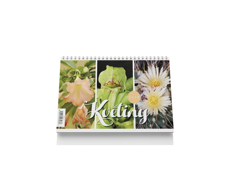 Stolní kalendář 2024 220x148mm - Květiny (10ks/bal)