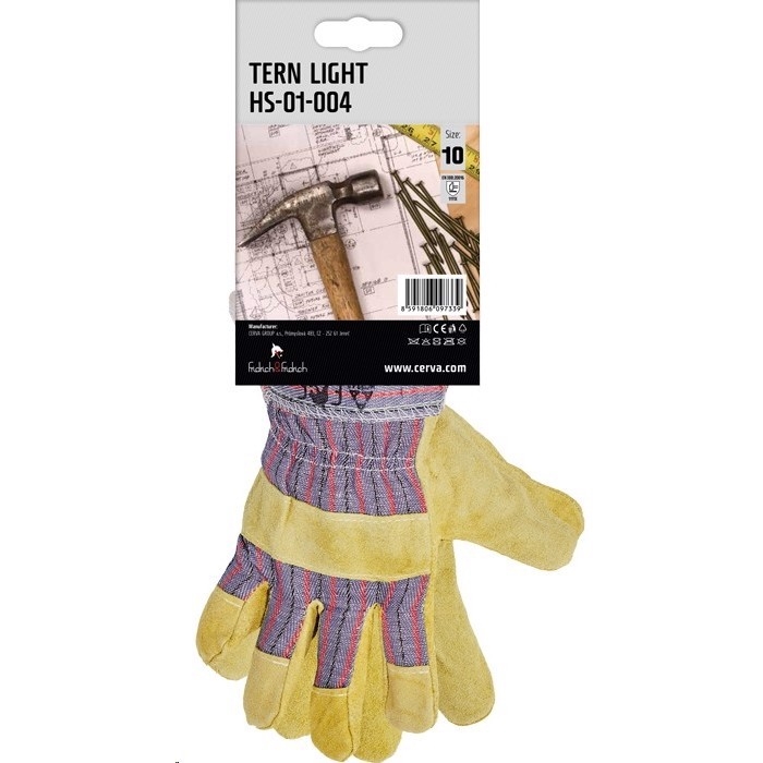 Rukavice ČERVA pracovní TERN LIGHT 10(12pár/bal) (120pár/krt)