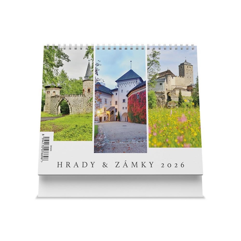 Stolní kalendář 2026 175x140mm - Hrady & Zámky (10ks/bal)