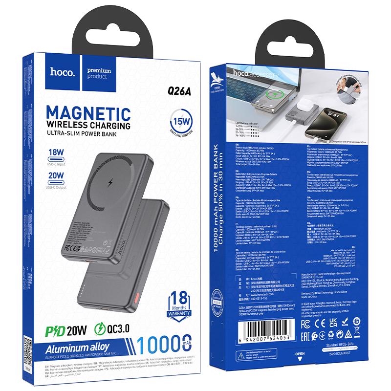 Joy PD20W magnetická rychlonabíjecí powerbanka 10000mAh (66ks/krt)