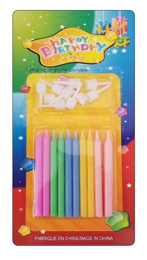 Narozeninové svíčky 6cm 10ks (24sad/bal, 288sad/krt)