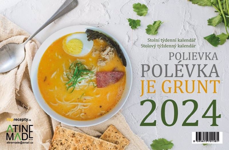 Stolní kalendář 2024 220x170mm - Polévka je grunt (10ks/bal)