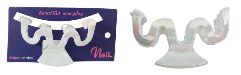 Neli Skřipce do vlasů Pearl wave 9x3,5cm
 (12ks/bal)(360ks/krt)