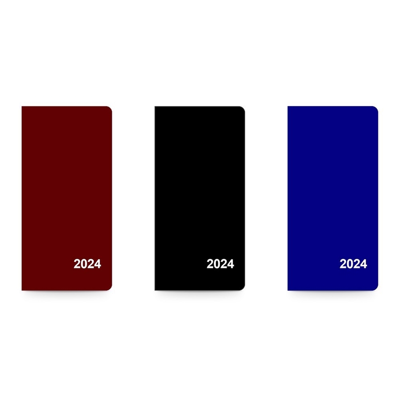 Diář měsíční PVC 2024 mix 3 barvy (12ks/bal, 800ks/krt)
