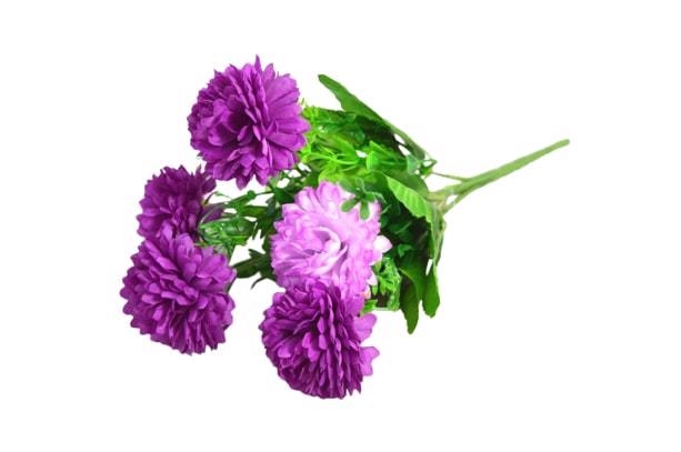 Chryzantéma 7 květů 30cm sv.+tm. fialová (2sada/bal)
