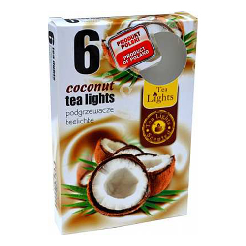 Admit Čajové svíčky 6ks Coconut (15set/bal, 45set/krt)