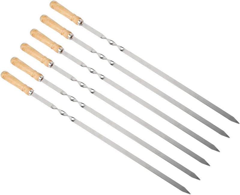 Grilované nerezové špejle 6ks 48cm (80set/krt)