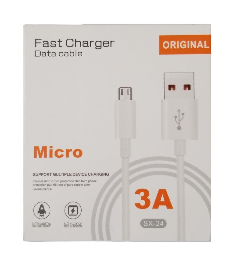 USB kabel na Micro USB-C 5V-3A (12ks/bal)