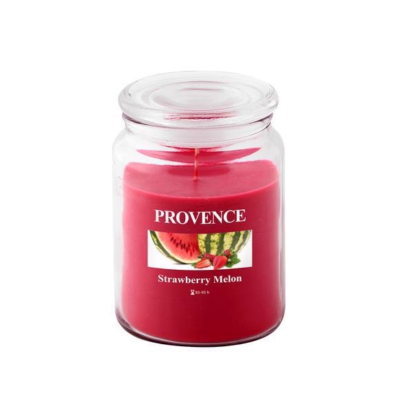 Provence Svíčka ve skle s víčkem 510g Jahoda & Meloun (6ks/krt)