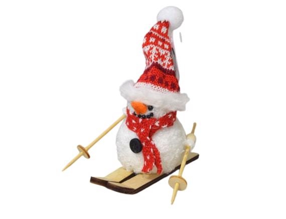 Sněhulák na lyžích dlouhá čepice 12cm (6ks/bal)