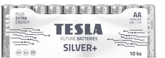 TESLA BATTERIES AA SILVER+ 10 MULTIPACK ( LR06 / SHRINK 10 PCS )