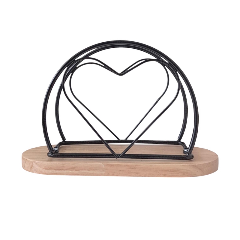 Stojan na ubrousky LOVE černý 15x6x9cm(120ks/krt)