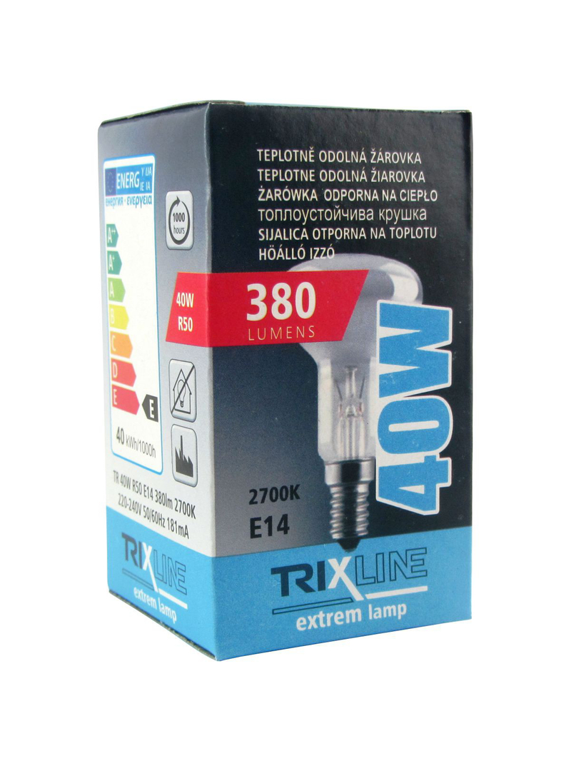 Speciální žárovka Trixline R50, 40W E14 - teplá bílá (10ks/bal)