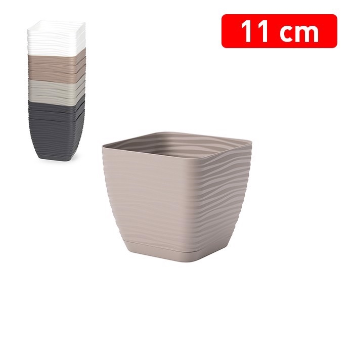 Plastic Forte Květináč čtvererc 11cm Sahara (12ks/bal)