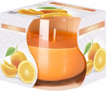 Svíčka ve skle Bispol Orange (6ks/bal)