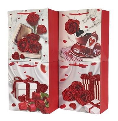 Dárková taška - růže 32x26x12cm (12ks/bal,480/krt)