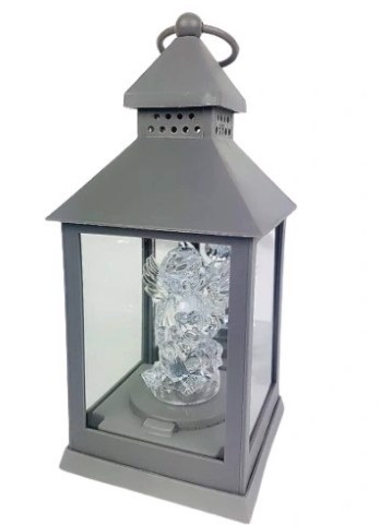 Cortina Lucerna LED 24x11x11cm s malý Andělem 2xAA R6 1,5V šedý (12ks/krt)