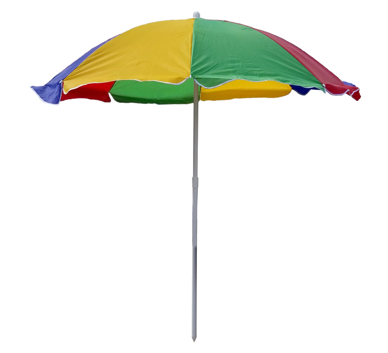 Zahradní slunečník 136cm barevný pruhovaný (6ks/krt)