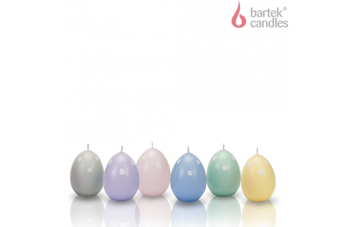 Velikonoční svíčka vajíčko 15ks 24,5x14,5cm mix barev (15ks/bal, 6bal/krt)