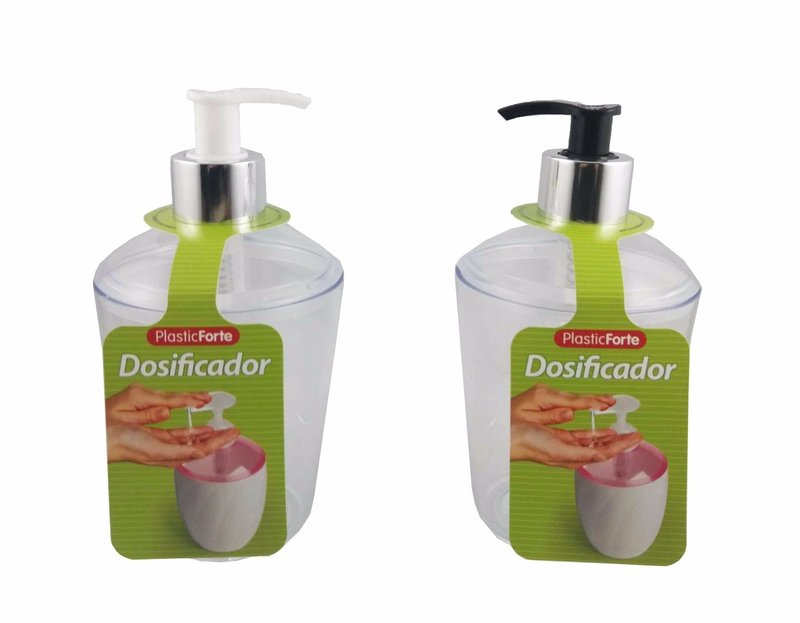 Plastic Forte Dávkovač mýdla BASIC TRANSPARENT 430ml (6ks/bal)