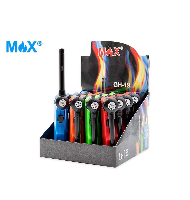 MAX Kuchyňský zapalovač GH19 mix barev (16ks/bal, 384ks/krt)
