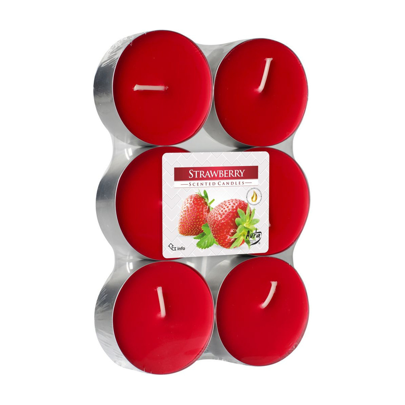 Bispol Svíčka Maxi 6ks Strawberry (6set/bal)