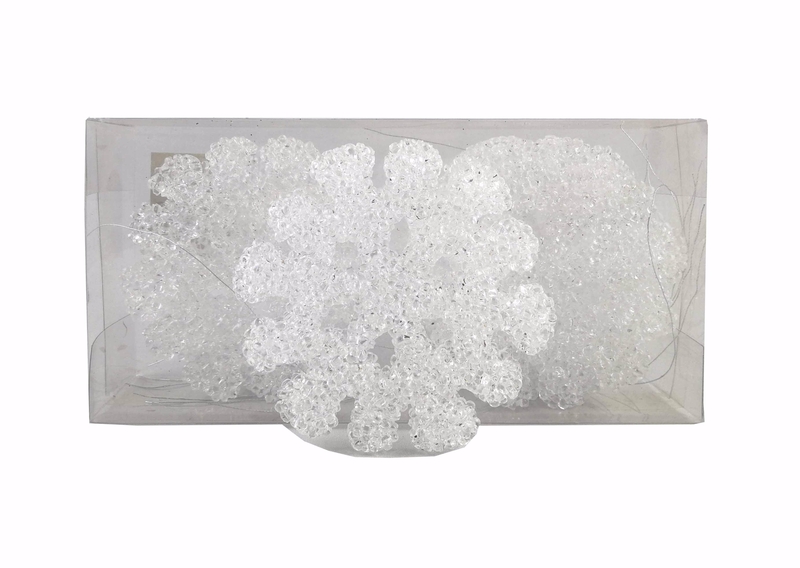 Vánoční ozdoby - vločka 6ks - 10cm (100/krt)