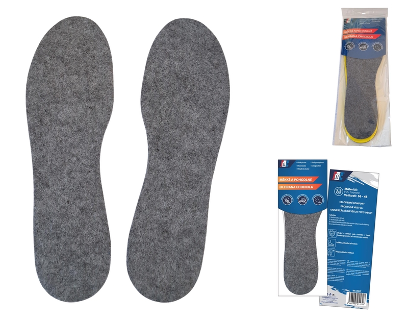 Vložky do bot - Barevné filcové (12/bal,240/krt)