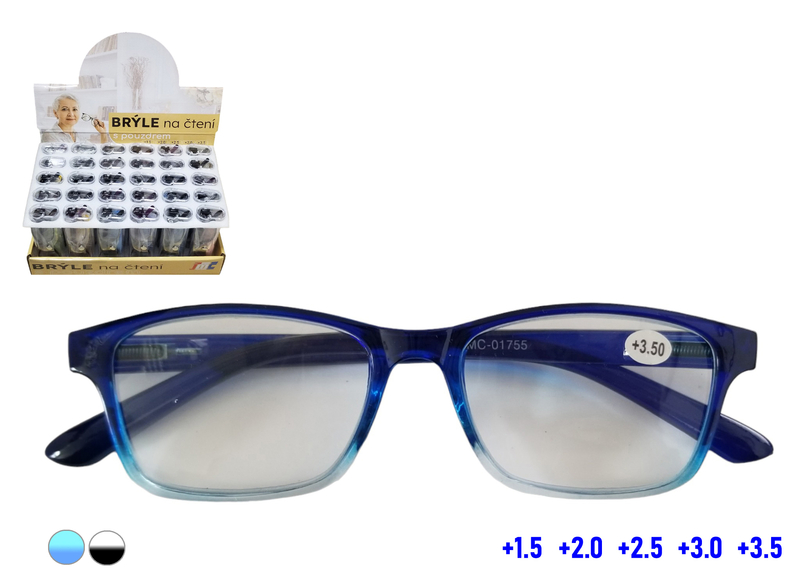 Brýle na čtení s pouzdrem - Monte (30ks/bal, 360ks/krt)