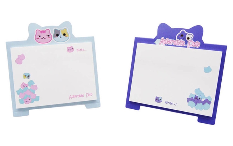 Samolepící bloček 76x101mm Adorable Pets 40listů (40ks/bal,640/krt)