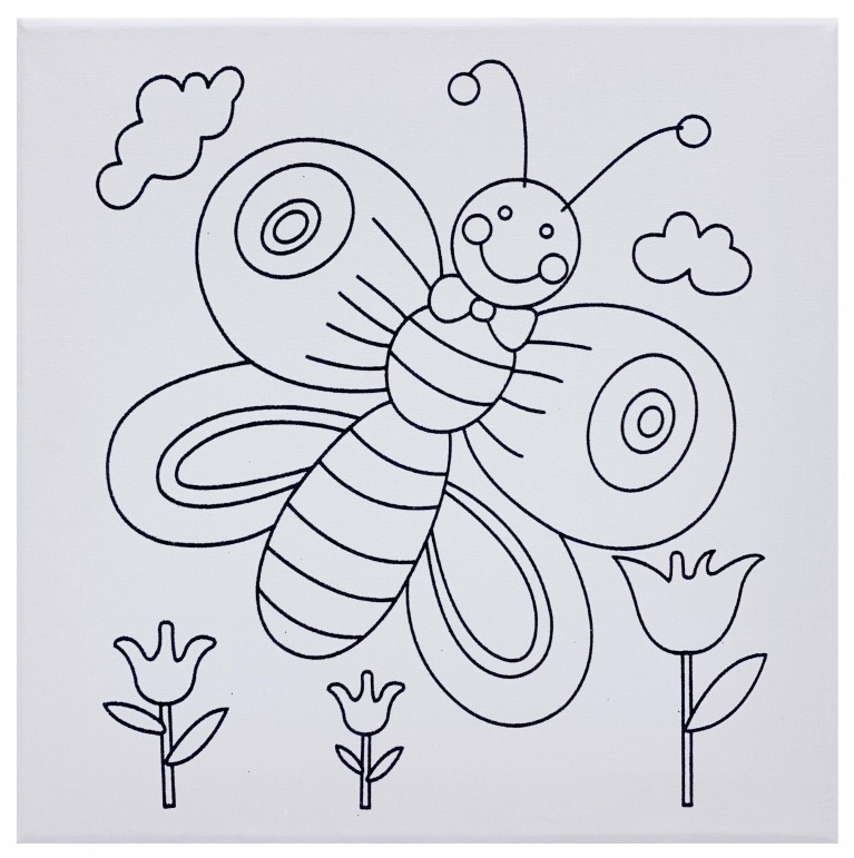 Plátno malířské 25x25cm-potisk mix design