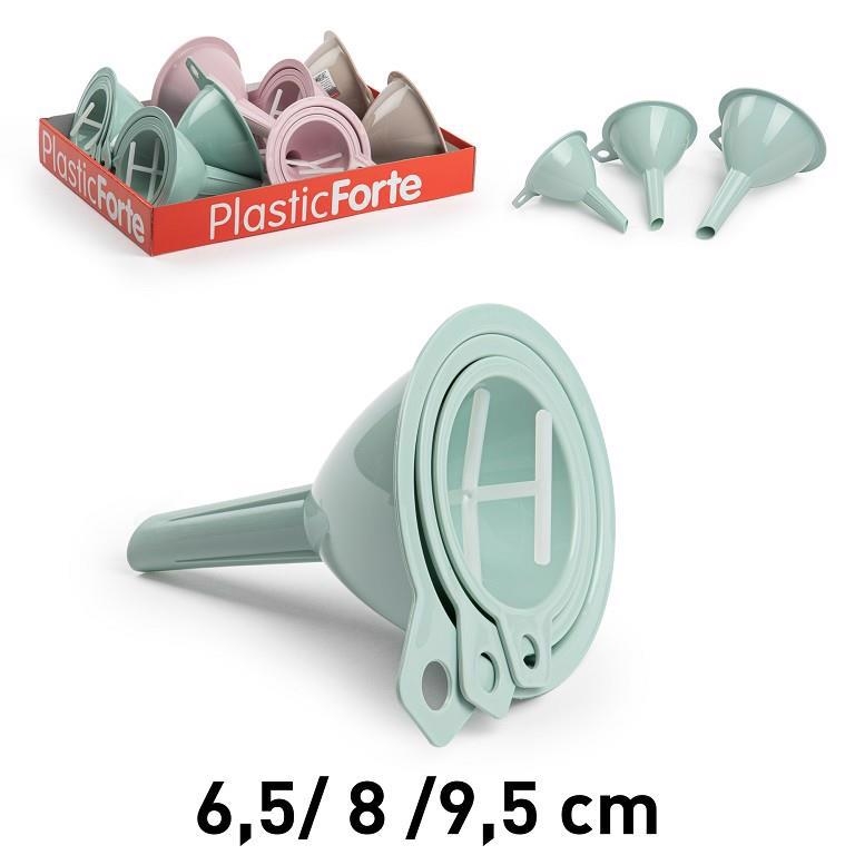 Plastic Forte Sada 3 nálevek 6,5/8/9,5CM SURT VRM (8sad/bal)