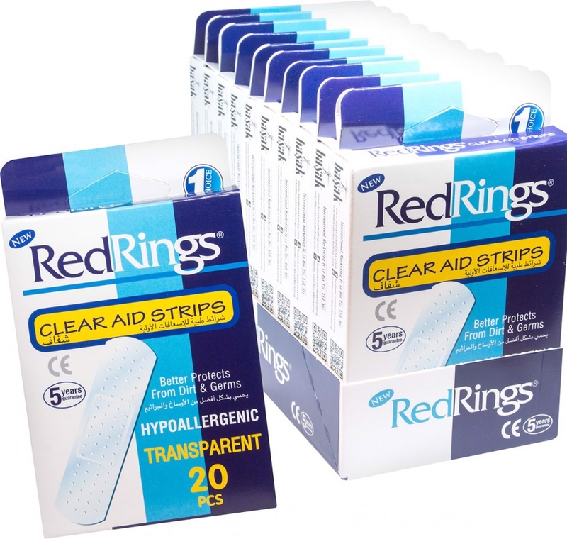 Náplast RedRings CLEAR-BÍLÁ 20 (10set/bal)