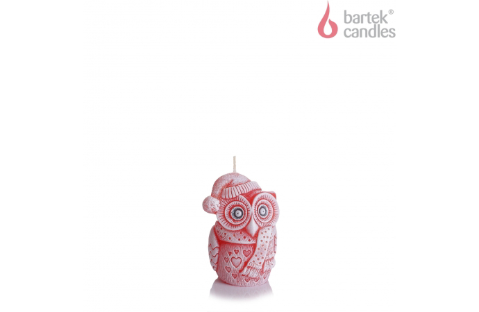 Bartek Svíčka figurka 100 Winter Owls červená (12ks/bal)