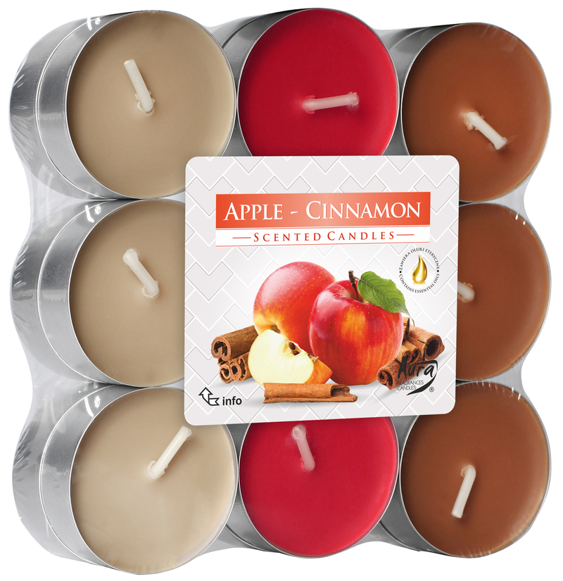 Bispol Vonné svíčka 18ks Apple Cinnamon (6set/bal)
