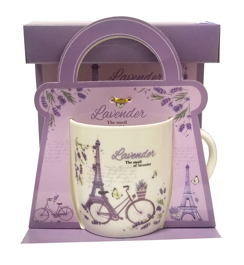 Dárková sada porcelánový hrnek - Lavender