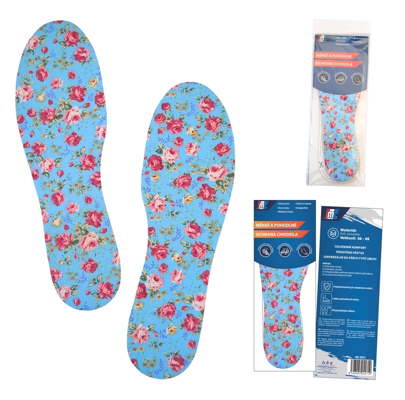 Vložky do bot - EVA Květinový vzor (12/bal,240/krt)