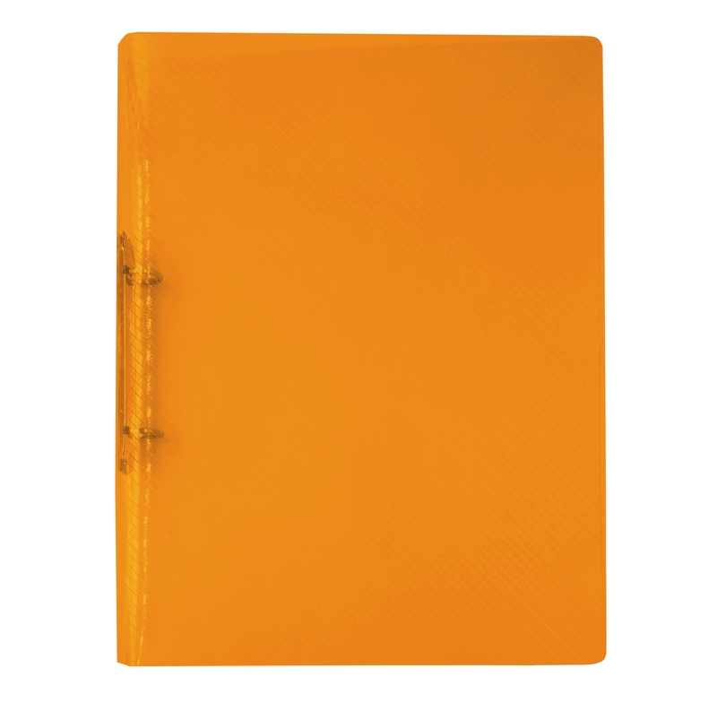 Pořadač A5 PP Diagonál oranžová, 2 kr. (10ks/bal)