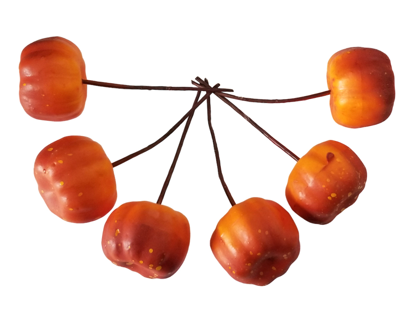 Dýně kulaté tm. oranžové 6ks 10cm