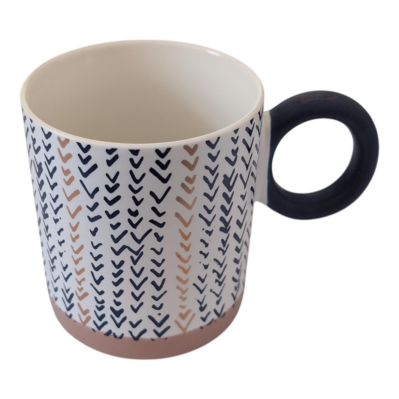Porcelánový hrnek 400ml - Abstrakní modrá (12ks/bal, 48ks/krt)