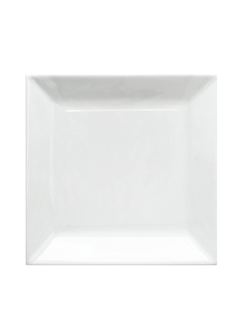 Papírový talíř čtvercový 22,5x22,5cm 20ks bílý (5bal/krt)