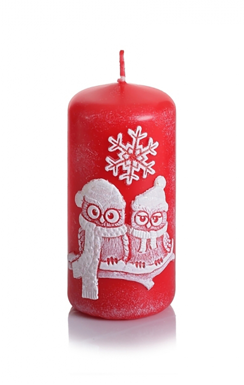 Bartek Svíčka slupek 50x100 Winter Owls (12ks/krt)