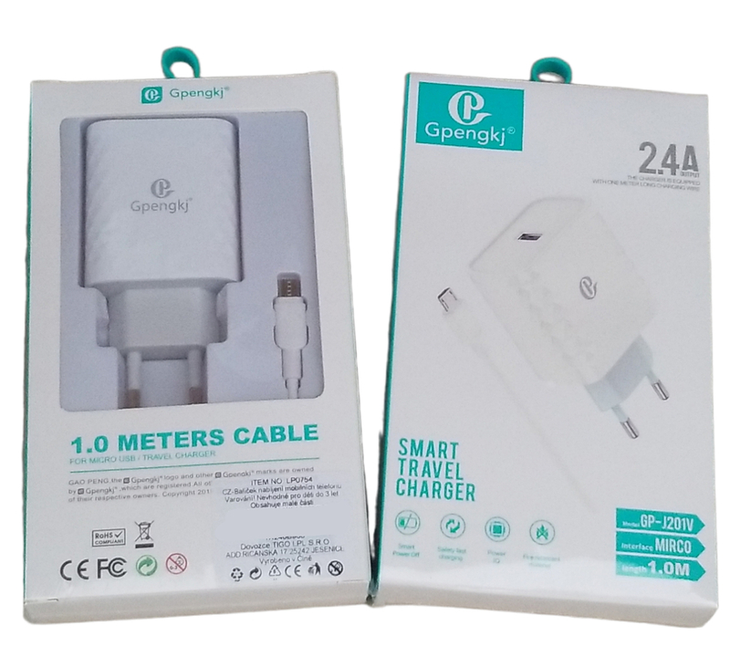 Sada nabíječka s type-c kabelem 2.4A 1.0M 2 x USB (12sada/bal, 240sada/krt)