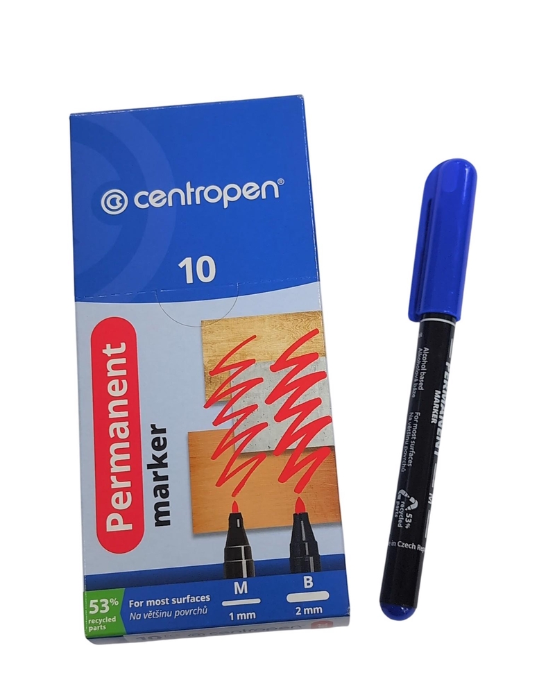 CENTROPEN Popisovač permanent 2846 - MODRÁ (10/bal) 200/krt