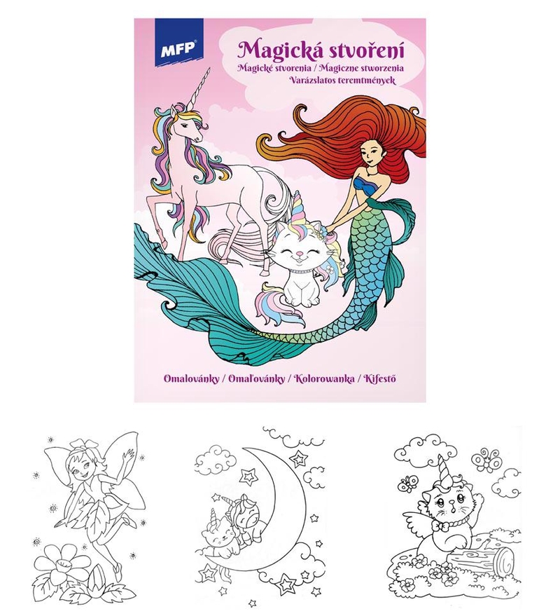 Omalovánky MFP A4 Magická stvořer 210x276mm (10ks/bal)