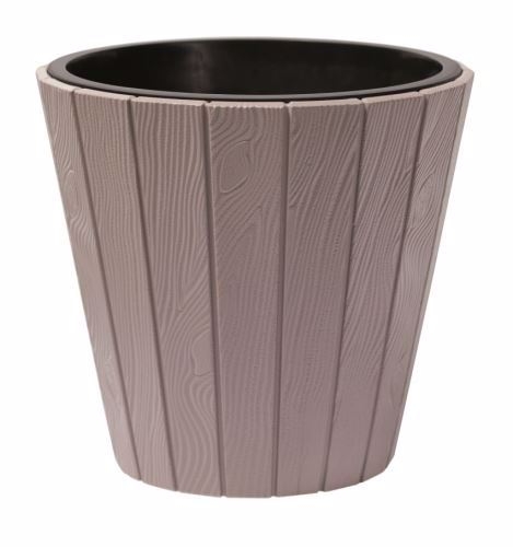 Květináč WOODE + vklad mocca 29,9 cm