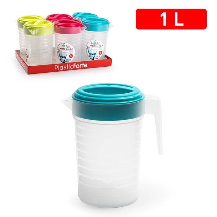 Plastic Forte Plastový džbán na vodu 1L průhledný (6ks/bal)